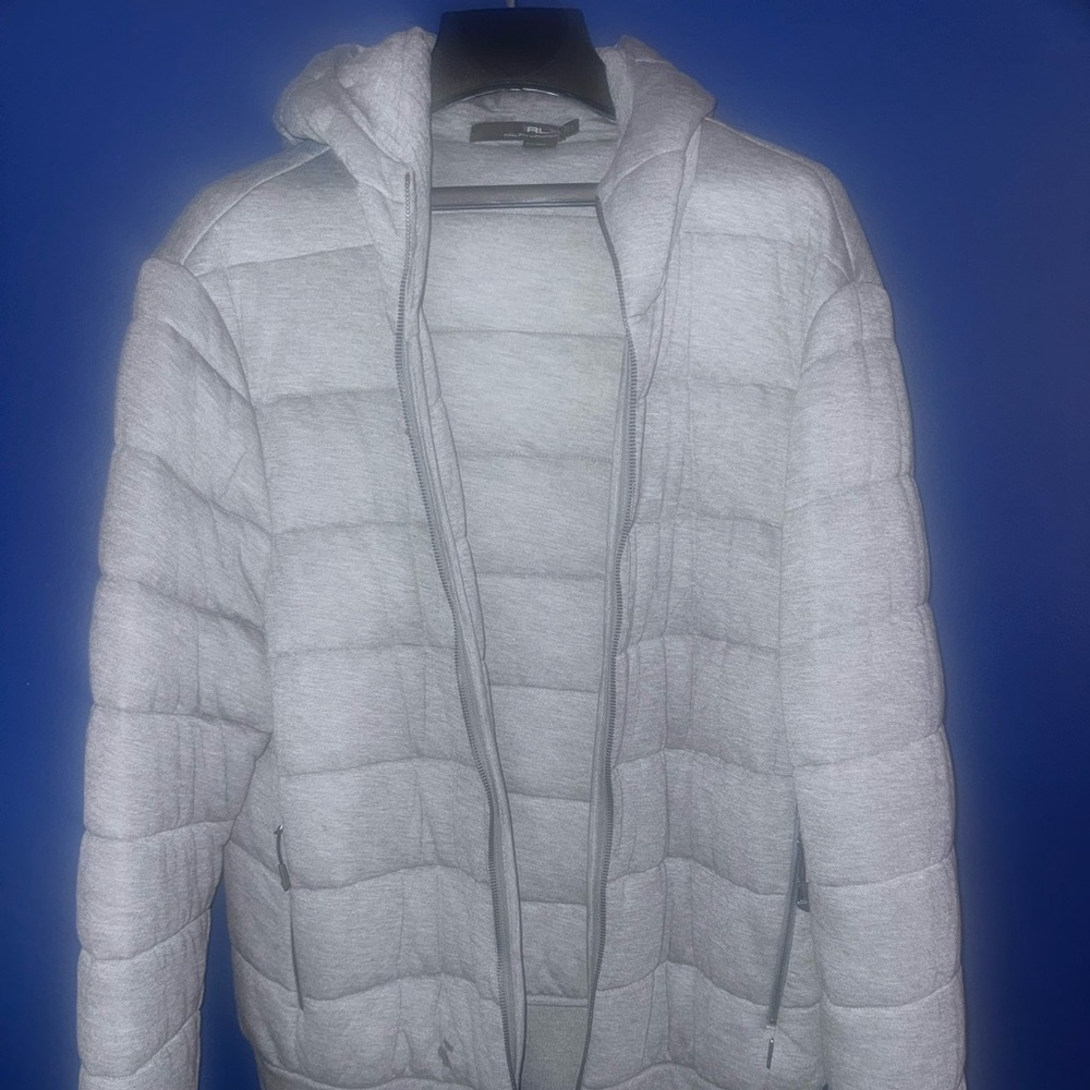 Ralph Lauren Men's Light Gray Puffer Jacket
